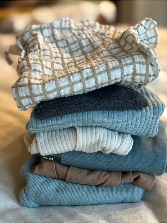 no brand Other - Neutral baby boy bundle - Beige & Blue Tones — 6-9m